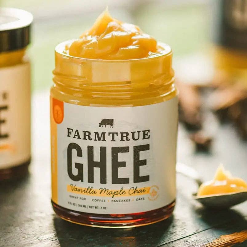 Farmtrue - Vente Huile de cuisson - Ghee nourri à l'herbe – Chai à la vanille et à l'érable1