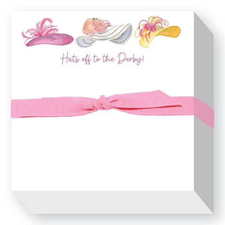 HATS OFF TO THE DERBY CHUBBIE NOTEPAD for wholesale by Donovan Designs