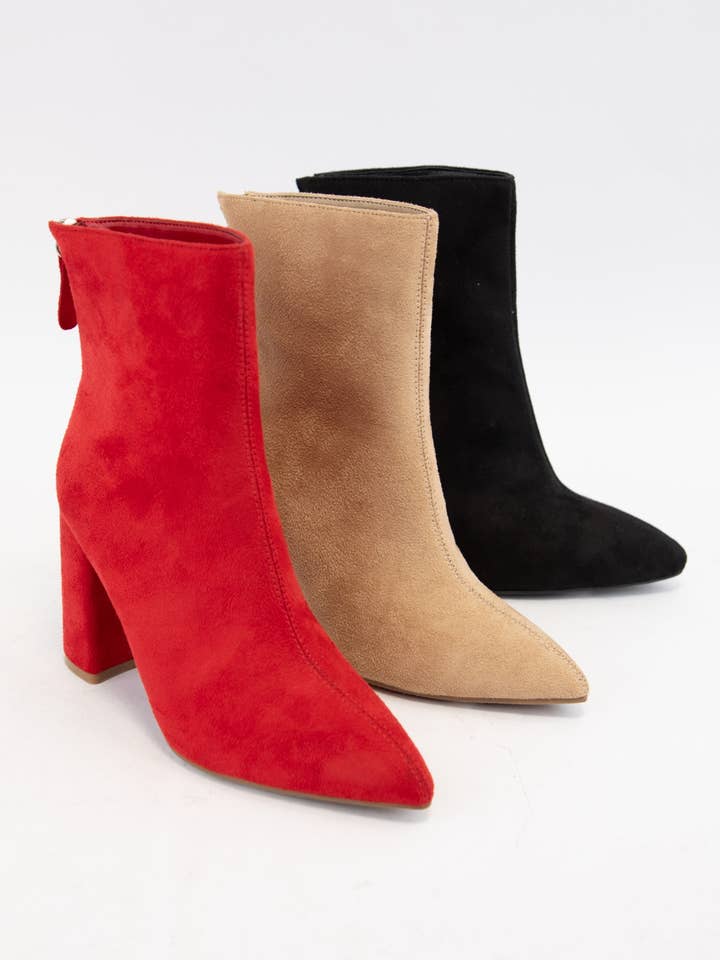 NYRA-02 SLEEK DESIGN LONG ANKLE BLOCK HEEL BOOTIE for wholesale by CCOCCI