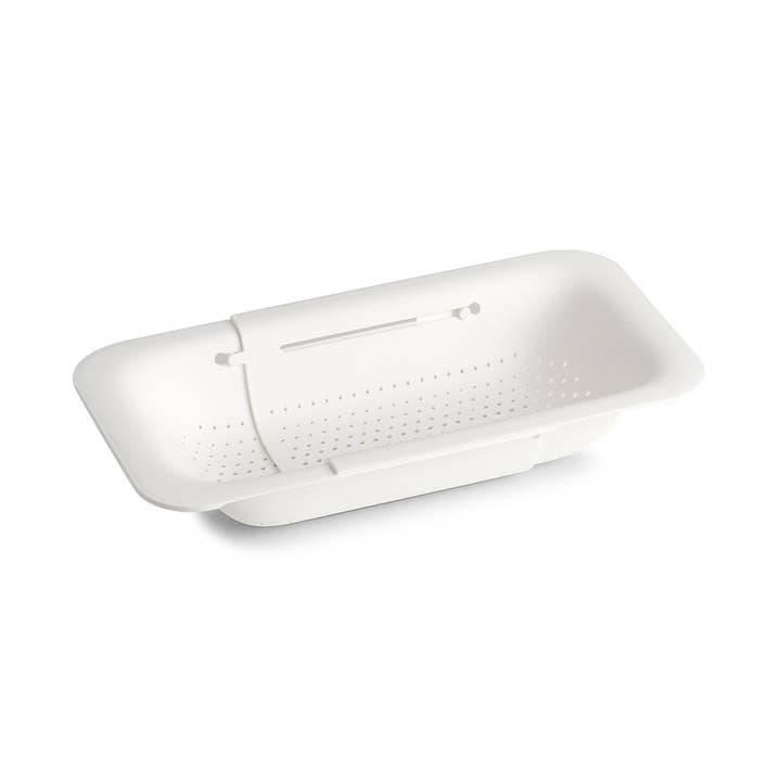 Sink strainer, extendable, plastic, white for wholesale on Faire0