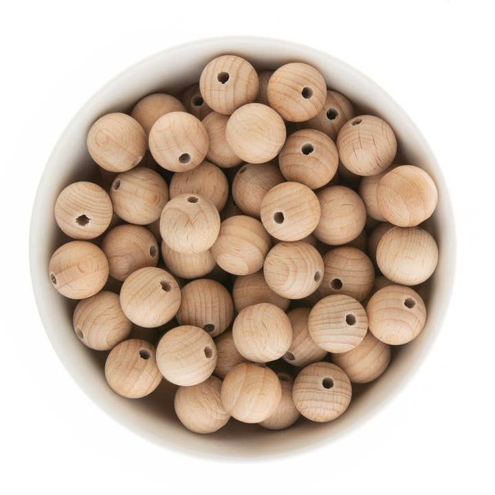Cara & Co Silicone Craft Supply – wholesale Craft supplies – Round Beech Wood Beads