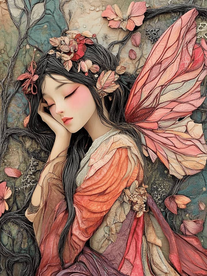 Fata a Riposo - Stampe d'Arte da Parete di Fate – Opera d'Arte 8″x10″ per Cornice 11″x14″ per la vendita all'ingrosso da parte di Mowbi