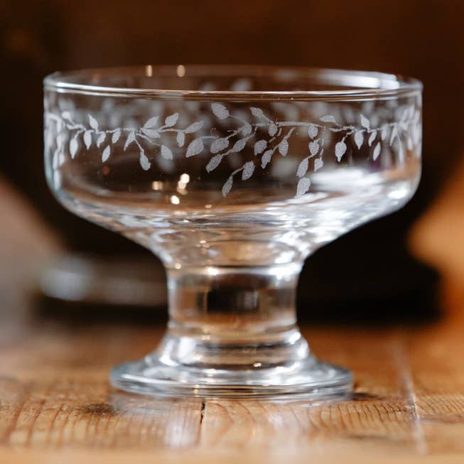 Silver Birch Decorative Glass Dessert Bowl (9oz) for wholesale by Emma Britton Decorative Glass Designer