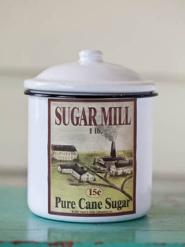 Boîte émaillée pour soja 19 oz - Vanille chaude pour la vente par BeanTowne & Co.