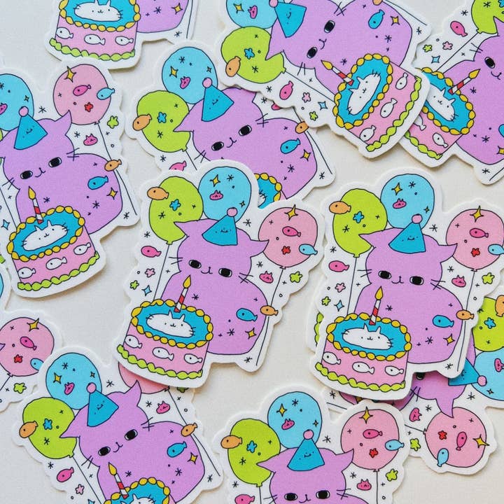 Alles Gute zum Geburtstag 2 Mewo Aufkleber für den Großhandel von tabetaaii