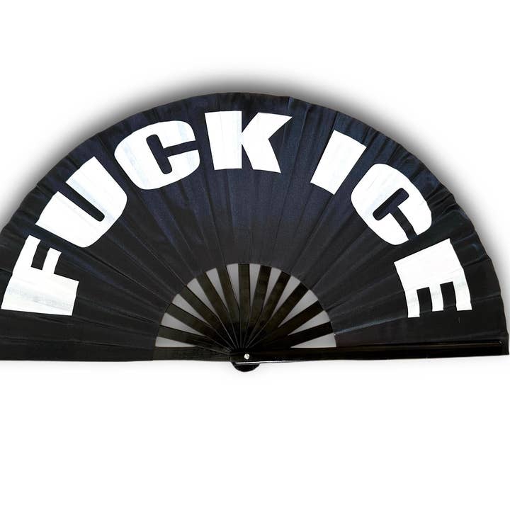 F*ck Ice Protest/ Festival Clack Fan for wholesale by Shecanter