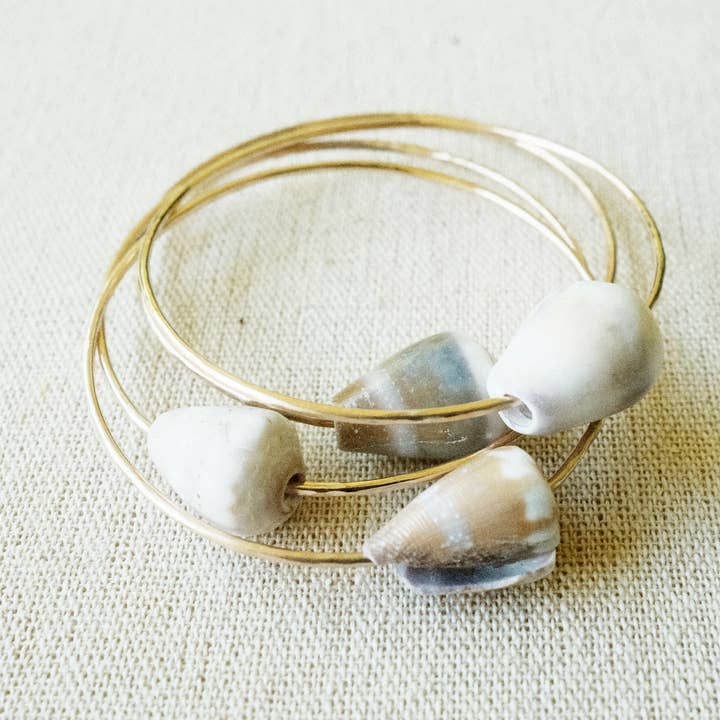 Single Cone Shell Bangle for wholesale by Flotsam & Co. Hawaii