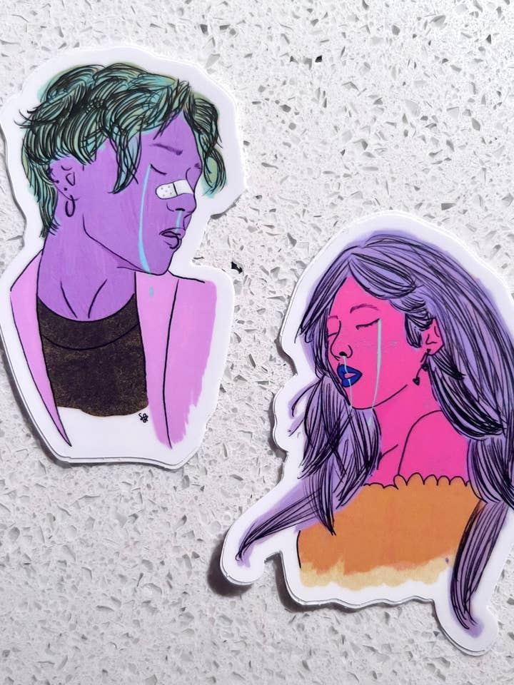 adesivos para rasgar por atacado de fox & koi: stickers and pins