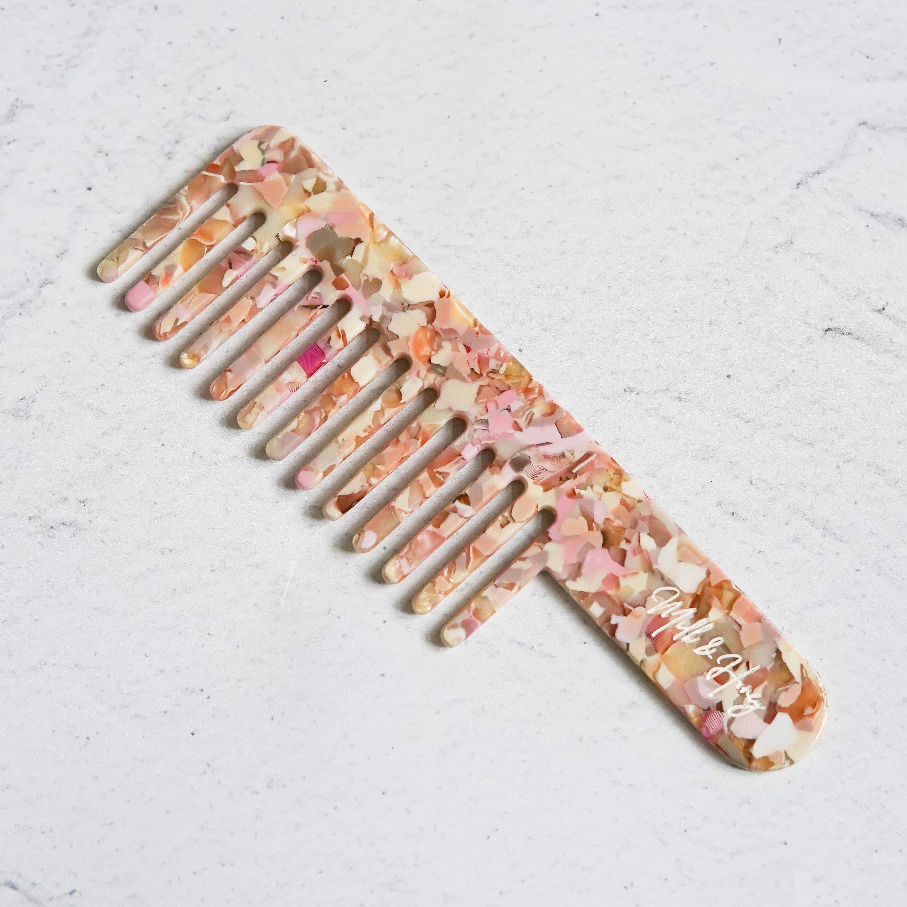 Milk & Honey - Wholesale Hair Brush/Comb - WIDE TOOTH COMB - Pink Opal0