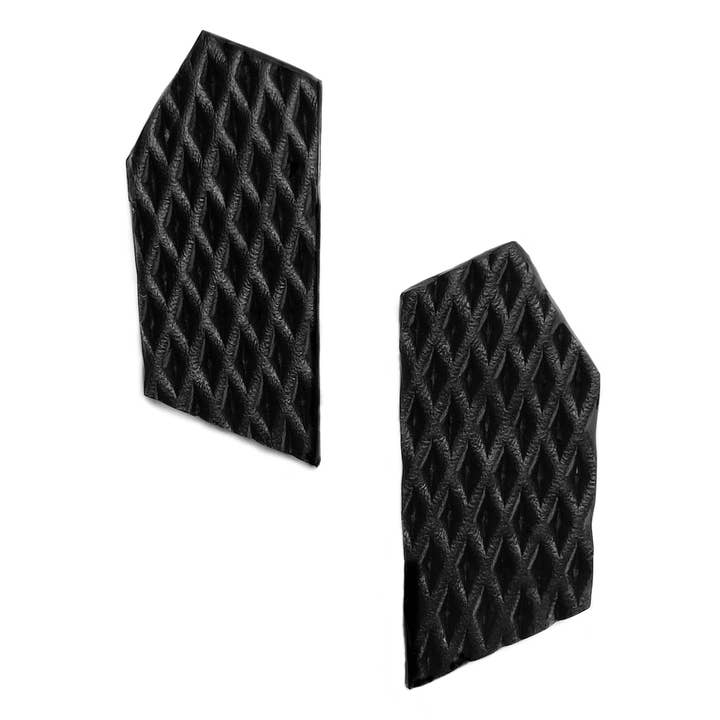 Angular Edge Stud Earrings Black for wholesale by WAIWAI