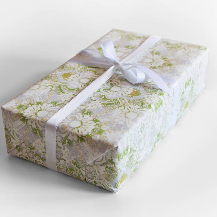 Pearl & Maude Home - Wholesale Wrapping Paper Roll - Wrapping Paper Roll ~ Carmen, Lime Green Gift Wrap