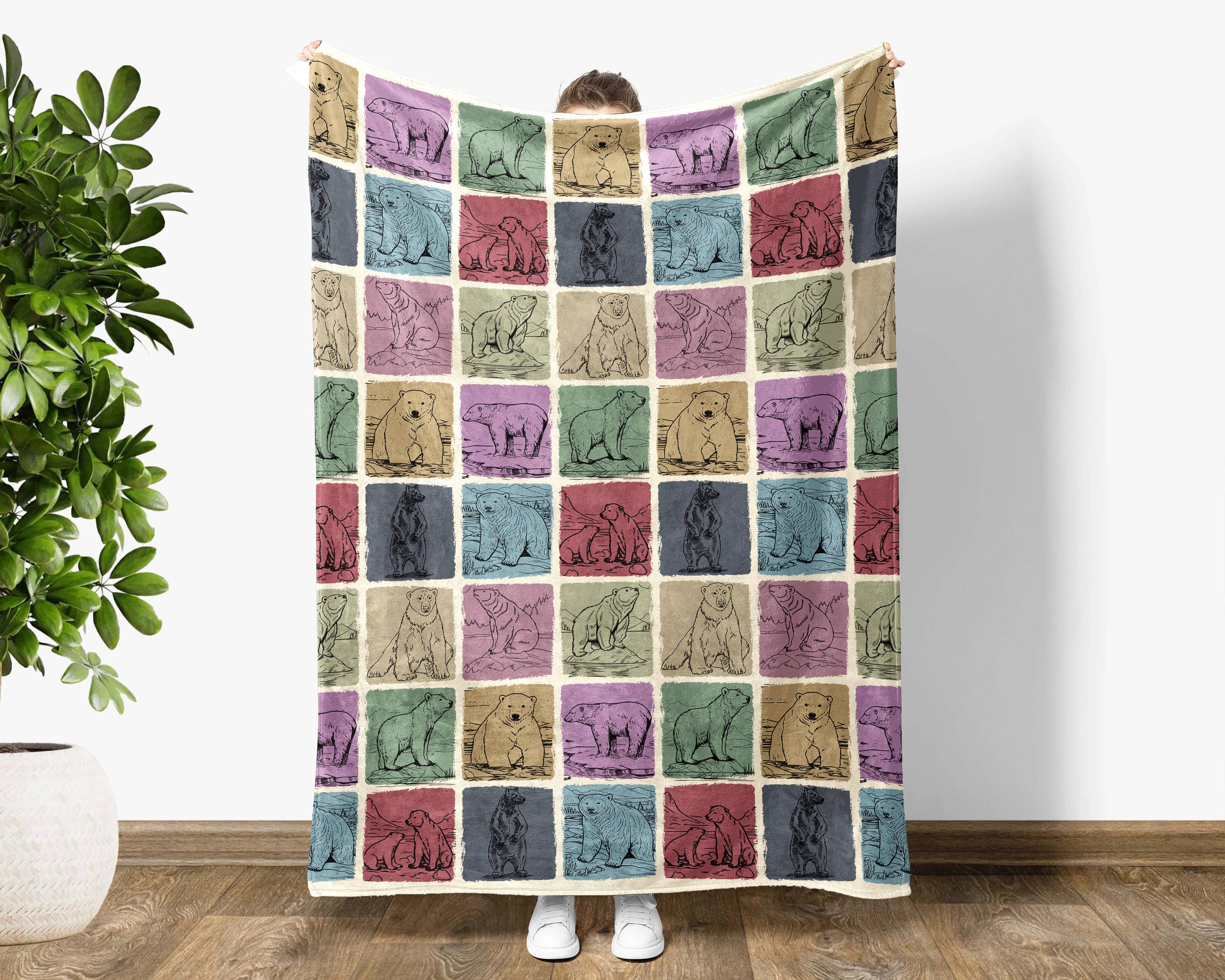 Vivtrek - Wholesale Throw Blanket - Polar Bear Blanket, Arctic Wildlife Snow Animal Lover Throw