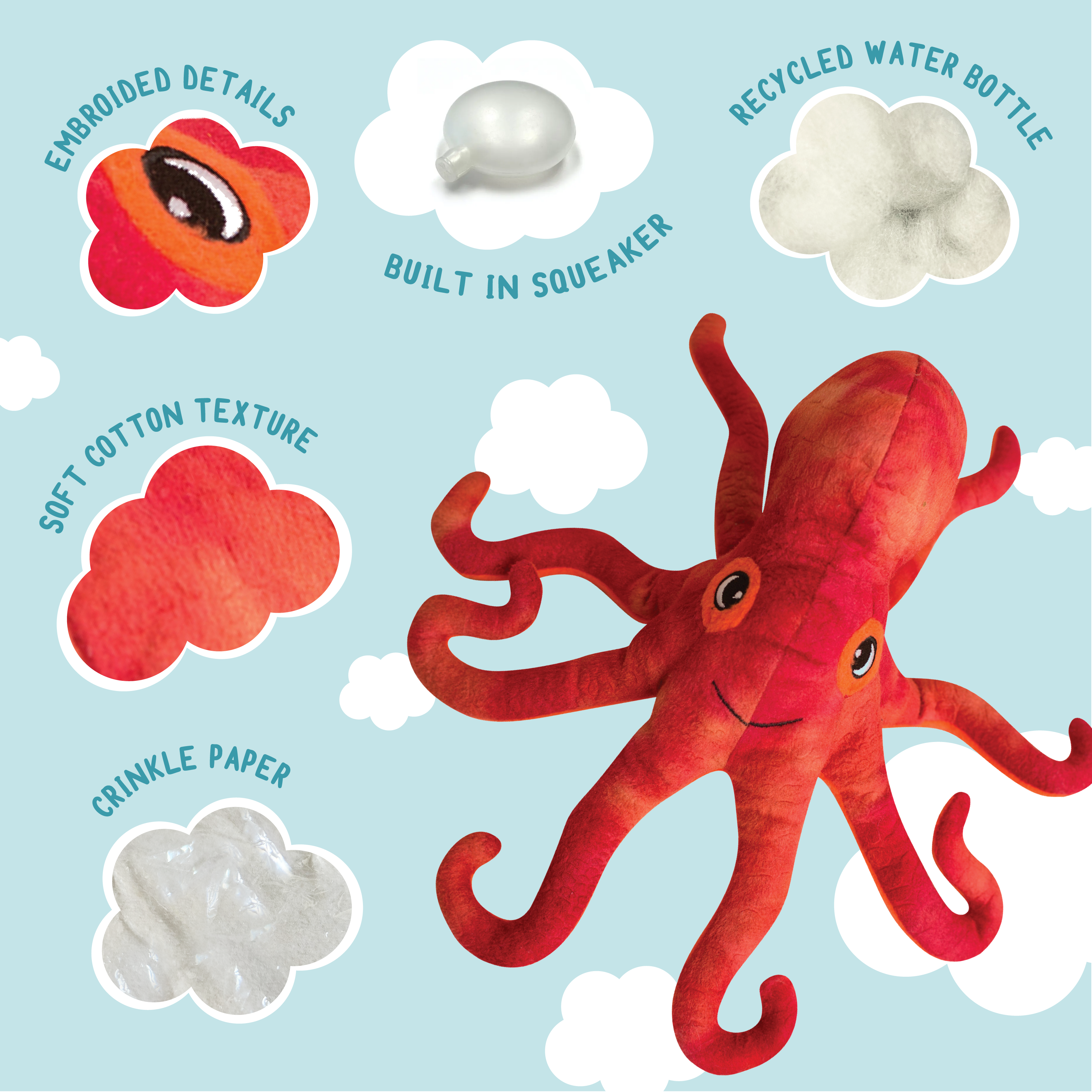 SnugArooz - Wholesale Pet Plush Toy - Dog - Olivia the Octopus5