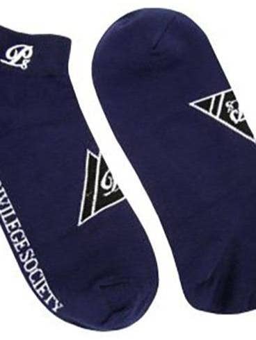 PS Triangle Knöchelsocken, Marineblau/Weiß für den Großhandel von Privilege Society