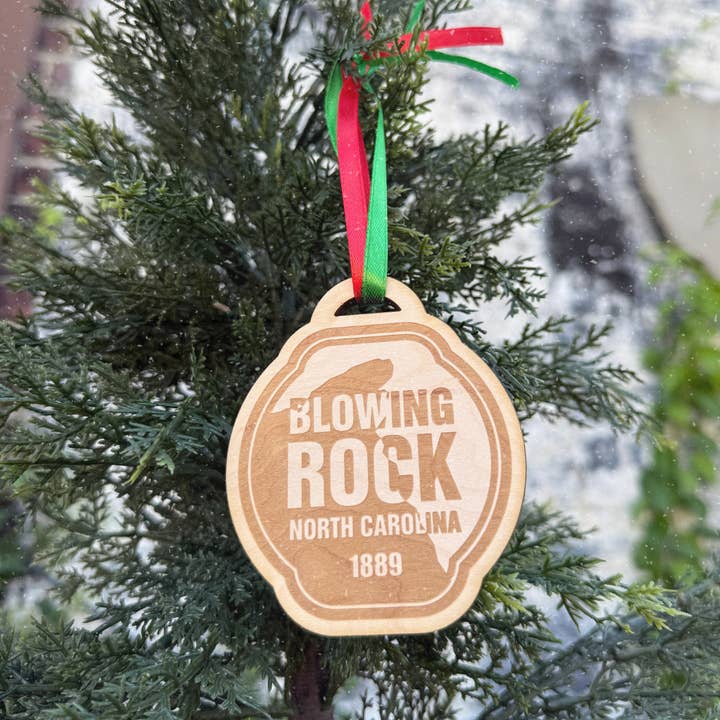 Blowing Rock Christmas Ornament for wholesale by Cardinal Souvenirs