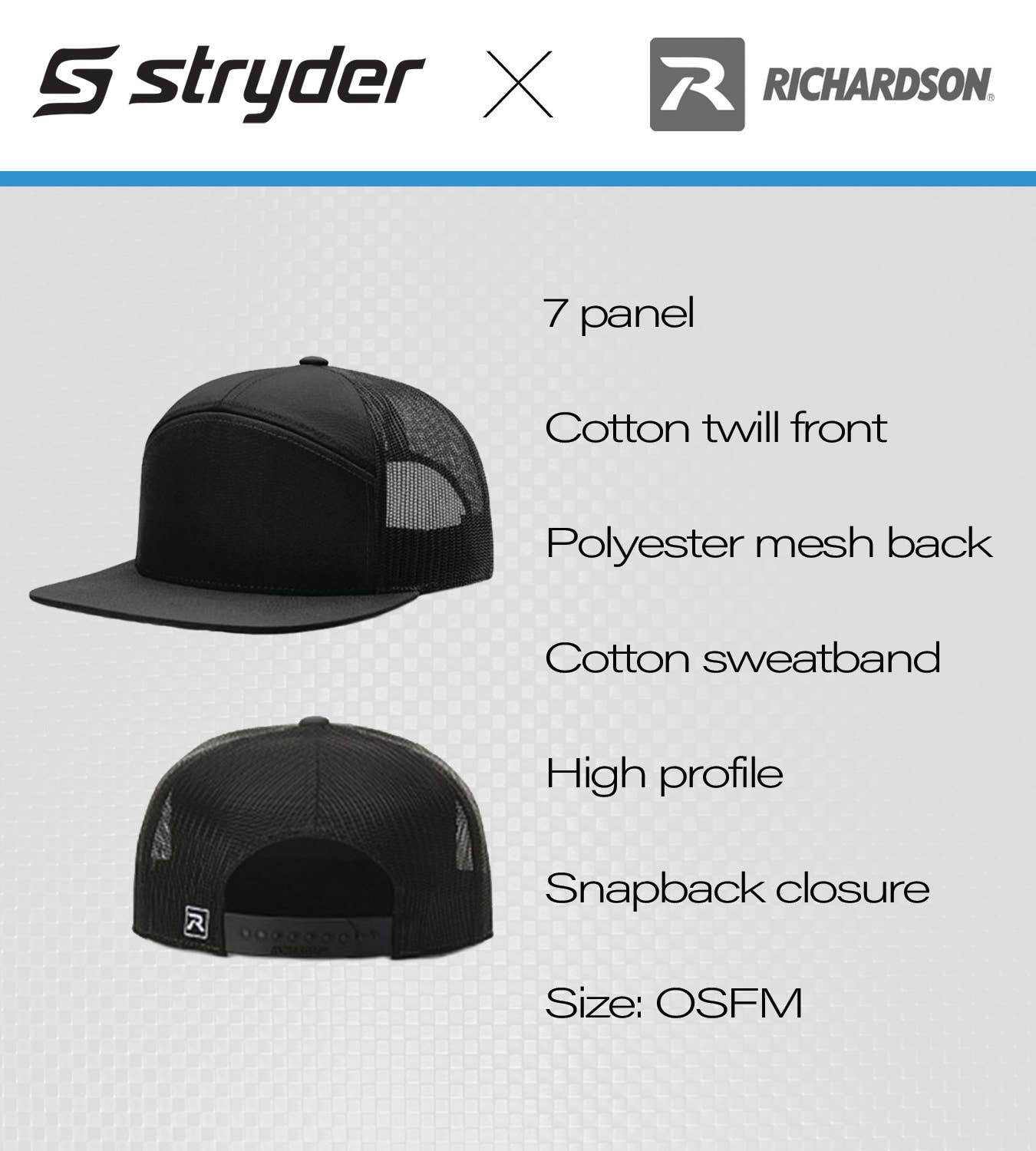 Stryder Gear - Wholesale Trucker Hat - Unisex - Custom Richardson 168 Patched Hat1