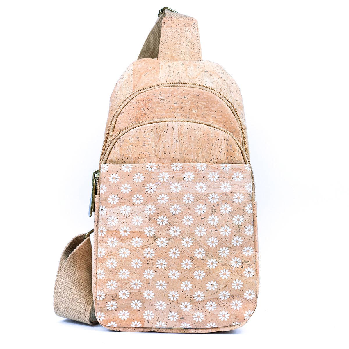 Meninas Bonitas Cork - Venta al por mayor Bandolera - Mujer - Bolso bandolera de tres compartimentos para mujer Natural BAG-229611