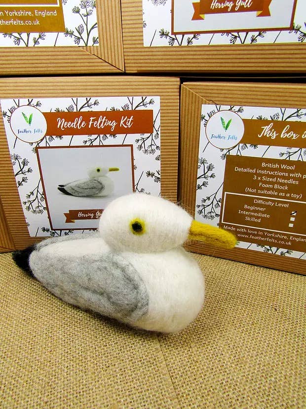 Herring Gull - Needle Felting Kit for wholesale by Feather Felts