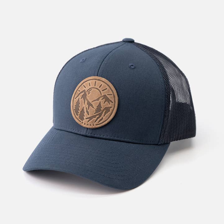 Range Leather Co. - Wholesale Trucker Hat - Unisex - Vintage Sunrise Hat | Leather Patch Trucker Hat2