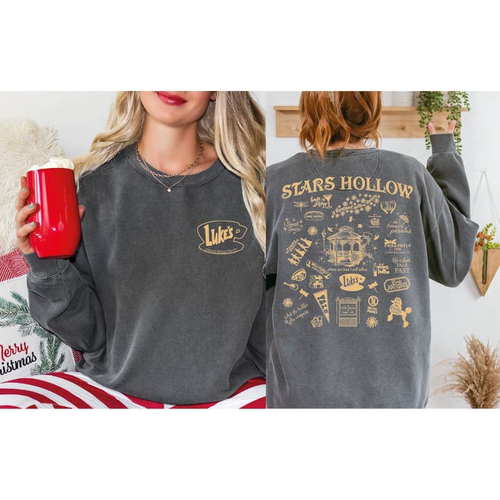 MAYA TX - Wholesale Graphic Sweatshirt - Unisex - Stars Hollow Sweatshirt and Hoodie, Lukes Coffee Hoodie X5424