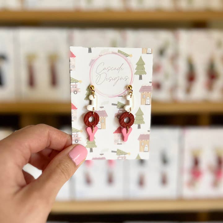 Cascade Designs - Wholesale Dangle Earrings - The Joy | Holiday Clay Earrings2