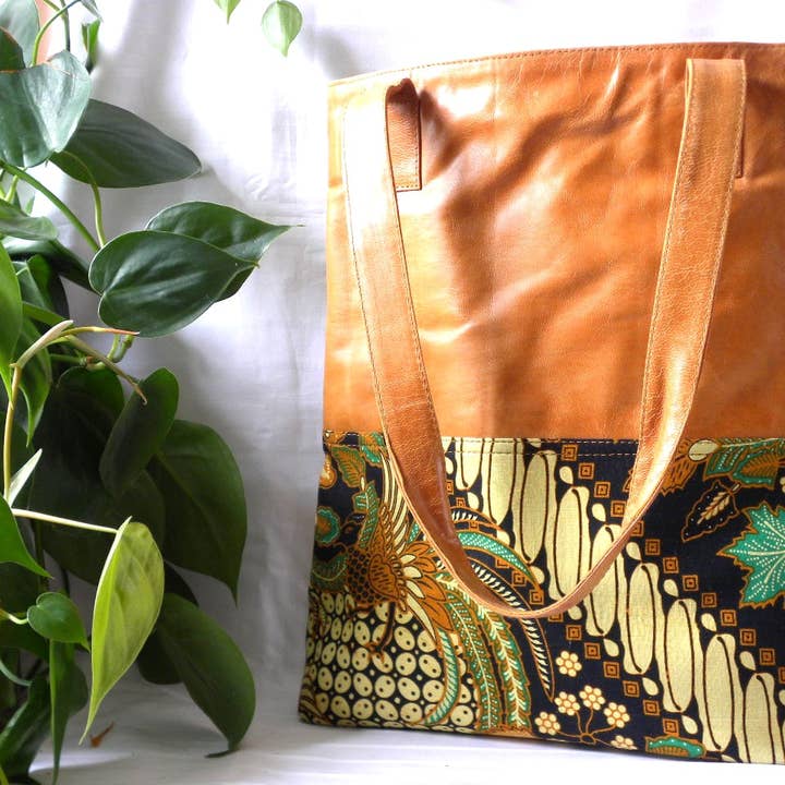 BaliBatiks -Shopper Bag - Leren Tas - Bali - Batik for wholesale by Balibatiks