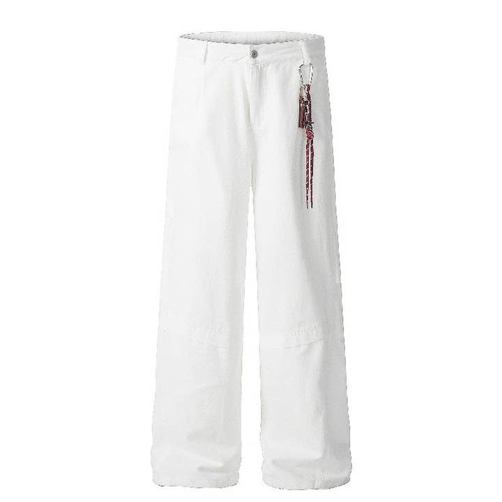 Pantaloni Casual a Gamba Dritta OREETA con Dettaglio Pendente Design Unisex per la vendita all'ingrosso da parte di Mirazshoes WholeSale