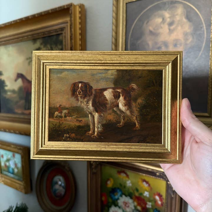 Vintage Style Cocker spaniel Dog Portrait Art Print Framed for wholesale by Thrift Antiques