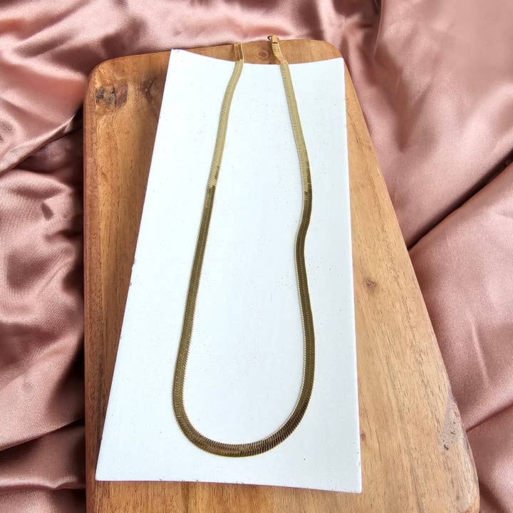 Spiffy & Splendid - Vente Collier maille et chaîne - Chaîne à chevrons dorée de luxe, 20 po4