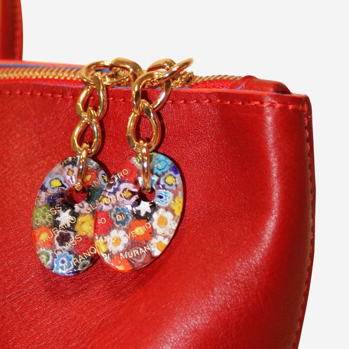 Terrida - Wholesale Shoulder Bag - Women's - Venetian Leather Backpack with Murano Glass Pendant1