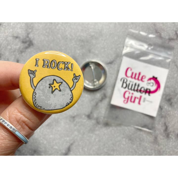 1,25 inch en 2,25 inch Rock on! voor wholesale door Cute as a Button Girl