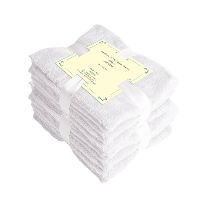 12 Pack Wash Cloths Set (13x13 Inches) 100% Cotton 400 GSM for wholesale by Cozy Trends