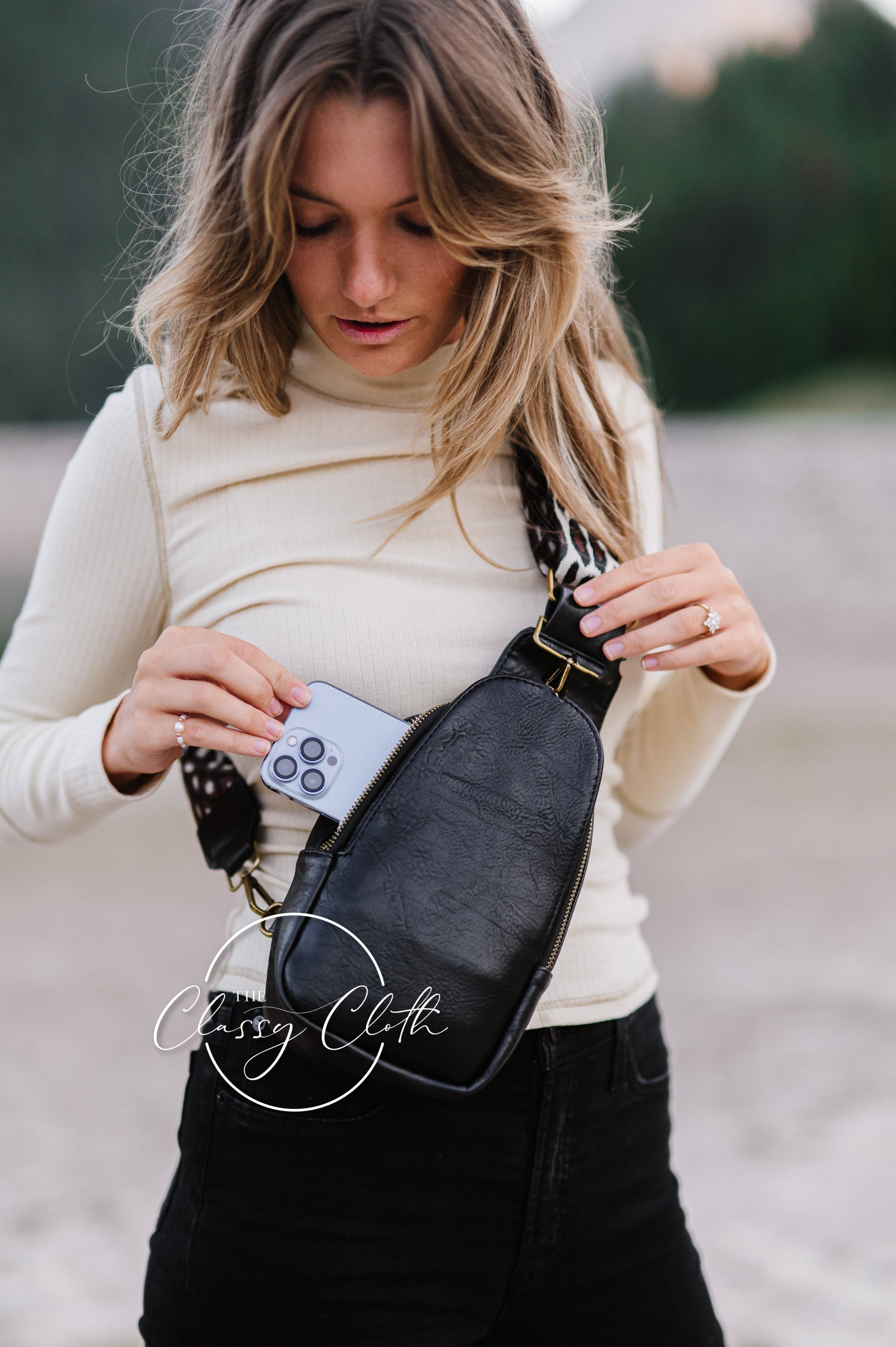 The Classy Cloth WS - Vendita all'ingrosso Borsa a tracolla - Donna - Borsa a tracolla Sarah - Black Boho RTS2