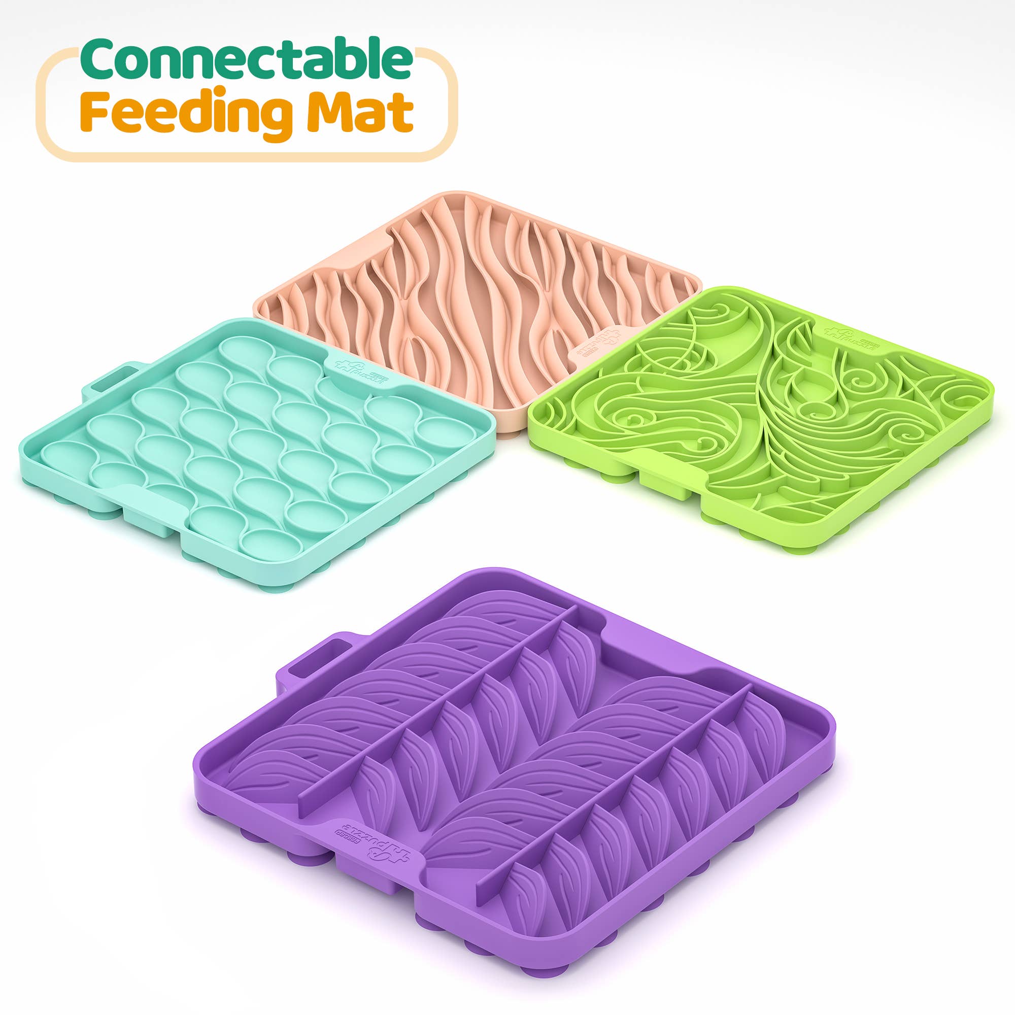 Pet Future llc - Wholesale Pet Food Mat - Dog - Puzzle Feeder Lick Mat for Dog, Enrichment Toy Purple Mat4