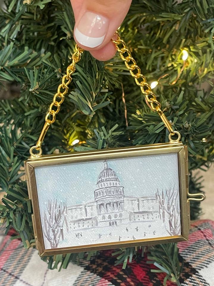 US Capitol Holiday Ornament for wholesale by Alexandra Schmeling Fine Art