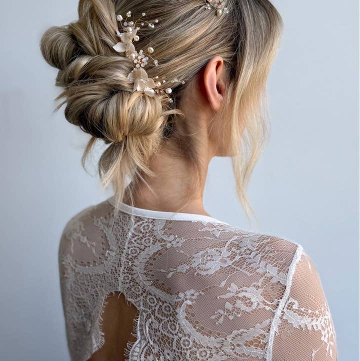 SallyJaneBridal - Wholesale Hair Pin - Ilja Hairpins Gold - bridal hair jewelry - set of 30