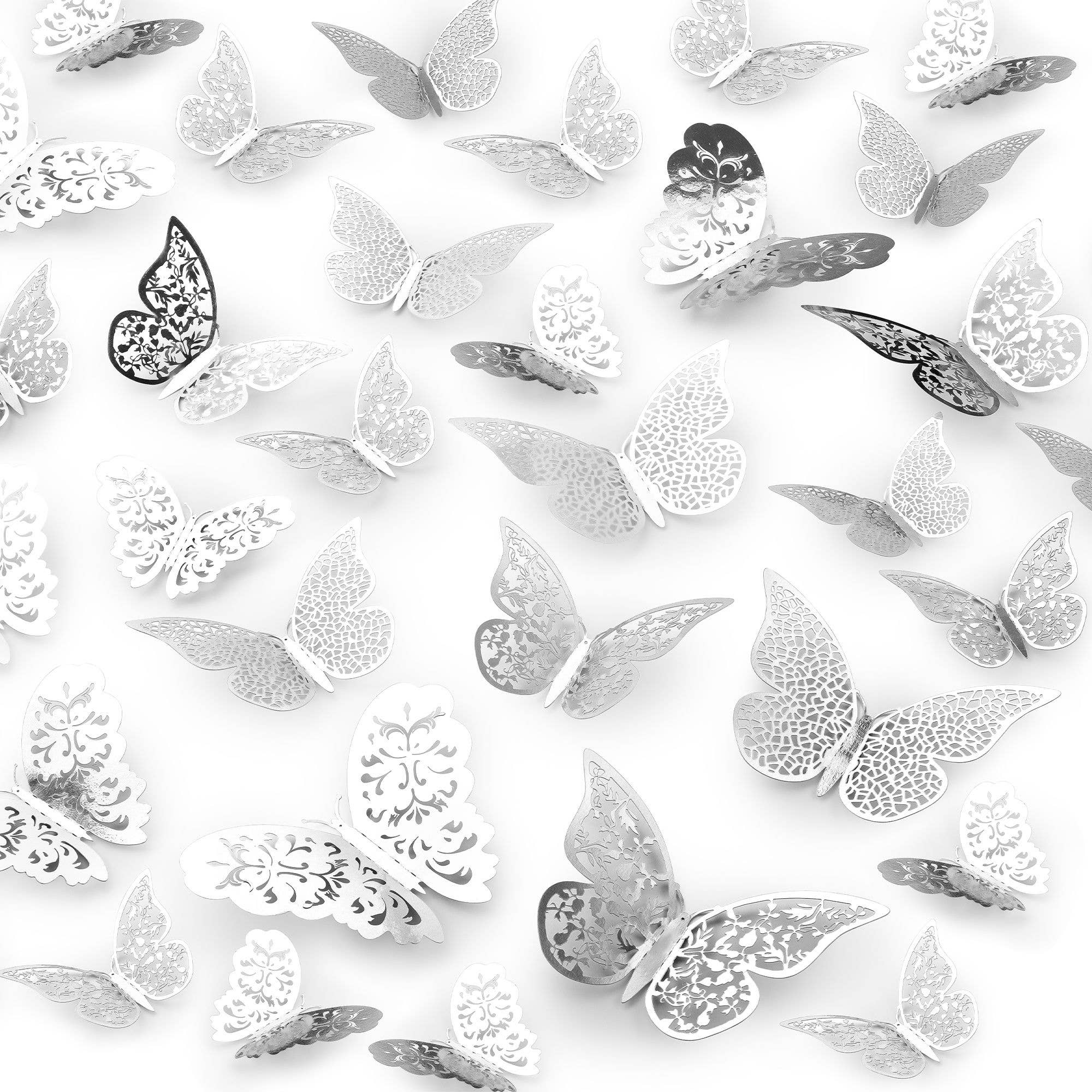 Zulay Kitchen – wholesale Wall Accent – 3D Butterfly Wall Decor – Set of 48 Decorative Butterflies14