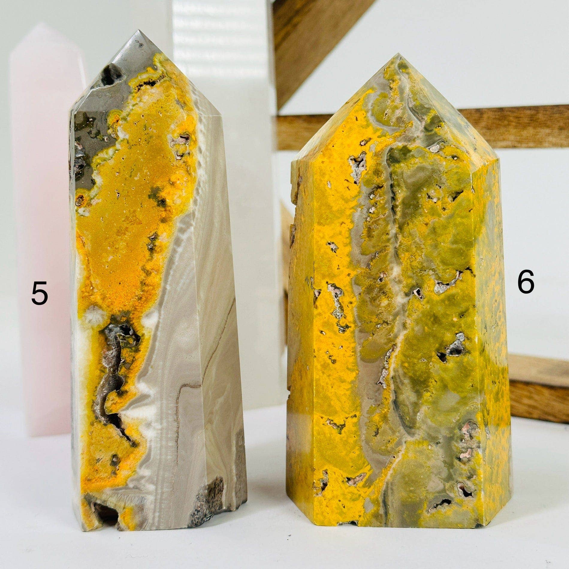 Rock Paradise - Wholesale Spiritual Stone/Crystal - Bumble Bee Jasper Crystal Point YOU CHOOSE5