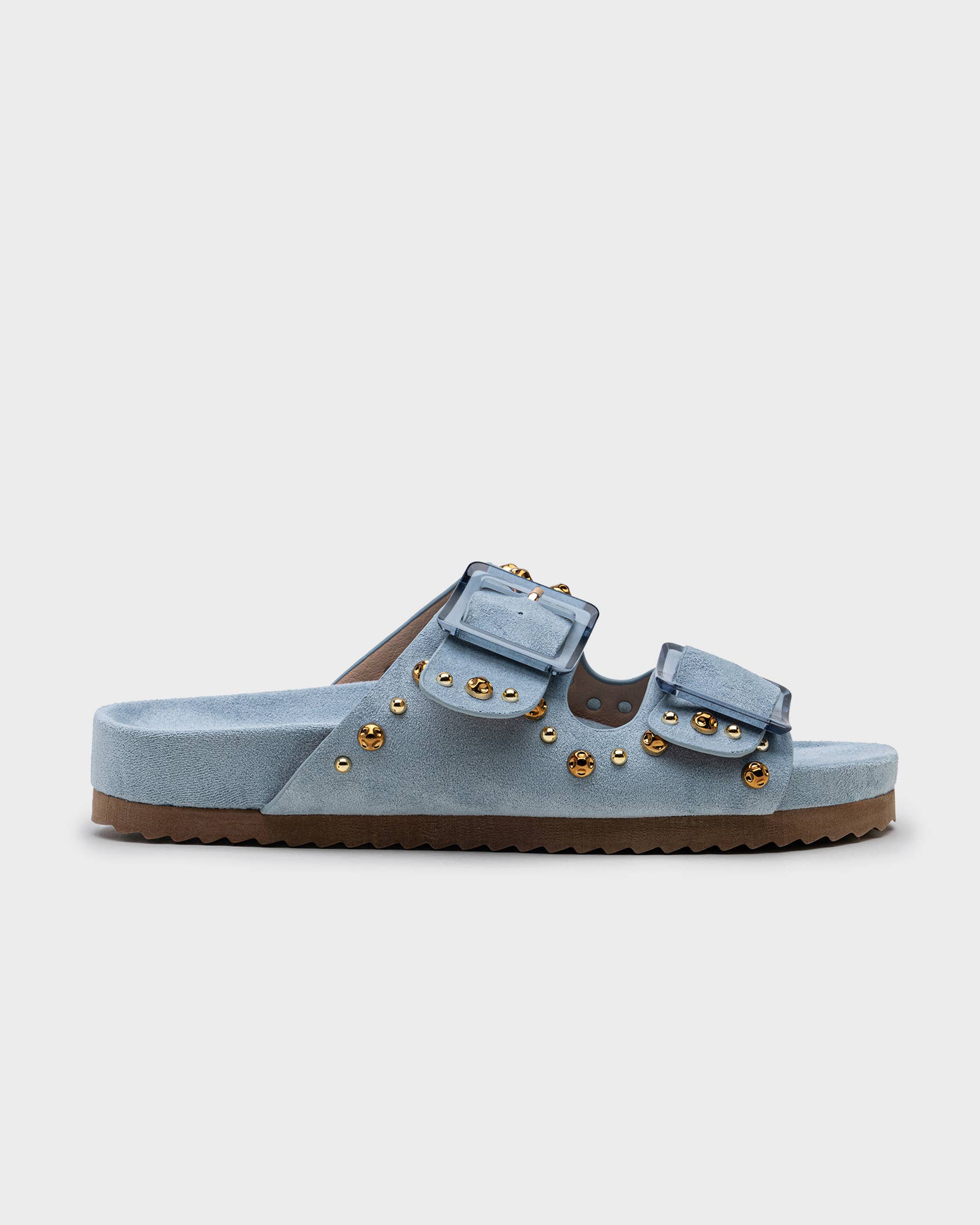 CEREZA - Wholesale Flats - Women's - Double-strap Sandals with Studs3