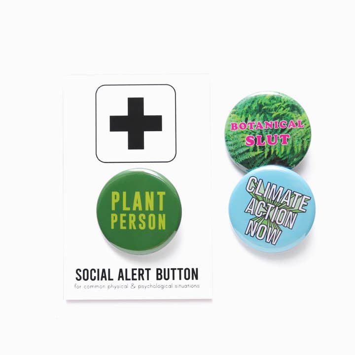 Word For Word Factory – Alfinete/botão de lapela por atacado – BOTANICAL SLUT Botão l 1,25" Presente Engraçado para Amantes de Plantas2