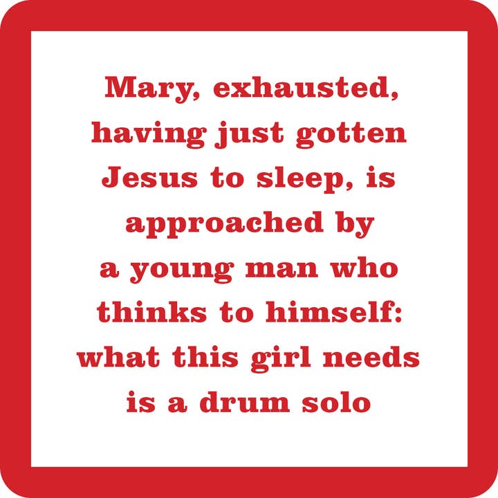 Drinks on Me - Wholesale Coasters - COASTER Drum Solo Christmas | Funny Gift | Home Bar Decor
0