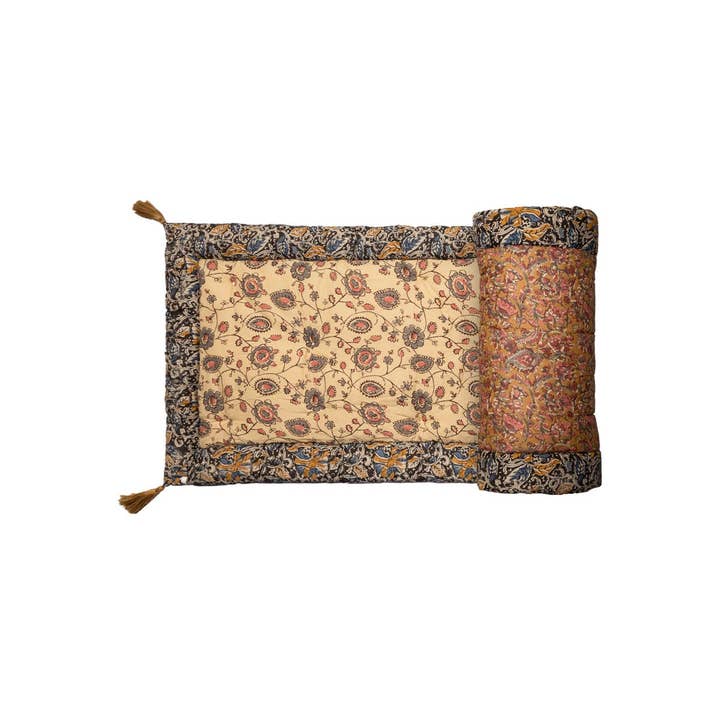 Jamy Seat Mattress - flowers - pink - cream - orange for wholesale on Faire2