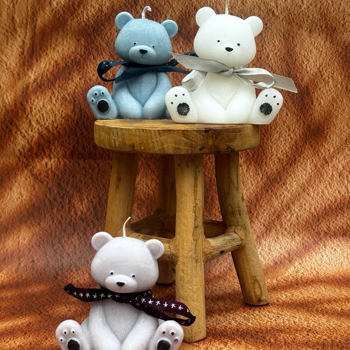 Baby bear candle for wholesale by Viini Fire