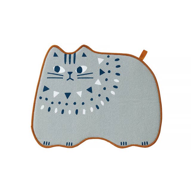 MinoCraft - Vente Torchon - Tapis égouttoir de cuisine en forme de chat0