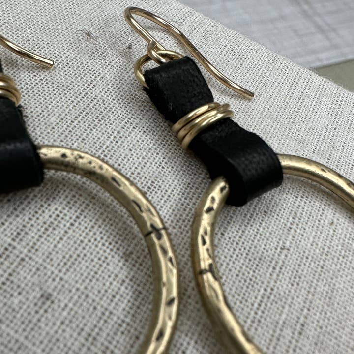 iNk Jewelry - Wholesale Dangle Earrings - Hitched Gold Fill and Bronze Earrings by iNk1