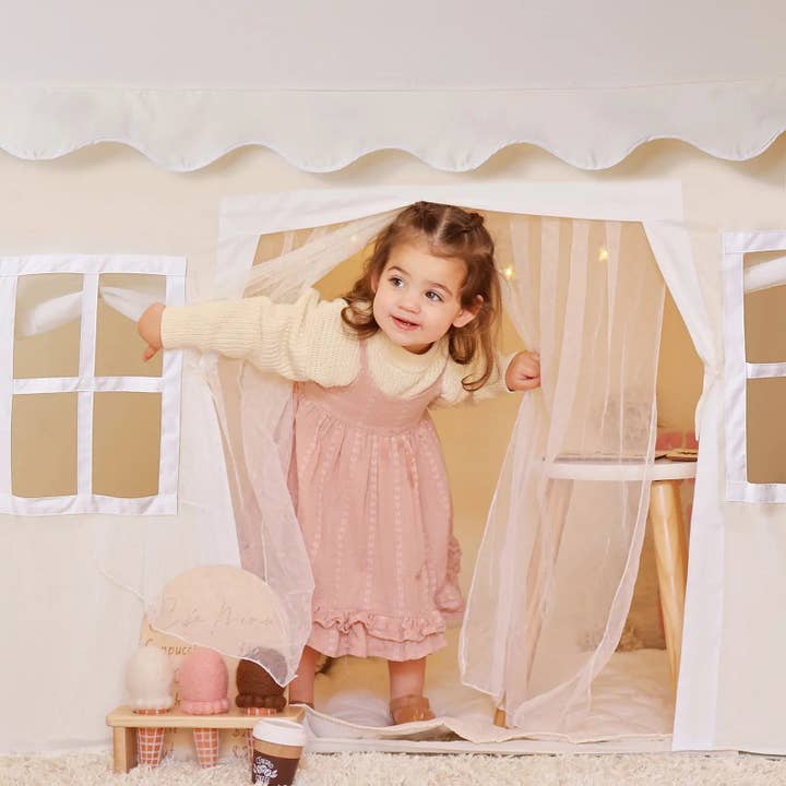 Michael Meredith Inc - Wholesale Tent - Kids - Tiny Land® Playhouse Tent – Natural Cream Indoor Tent for Kids7