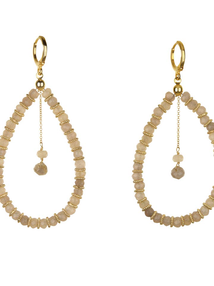 Alba drop earrings grey for wholesale by Lola SRL