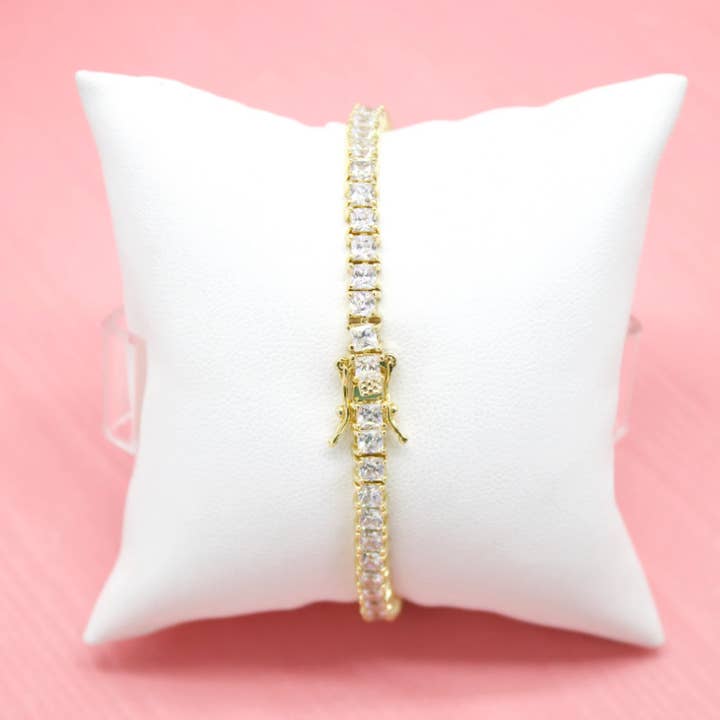 Bracelete de ténis preenchido em ouro 18K (I132) por atacado de MIA Jewelry