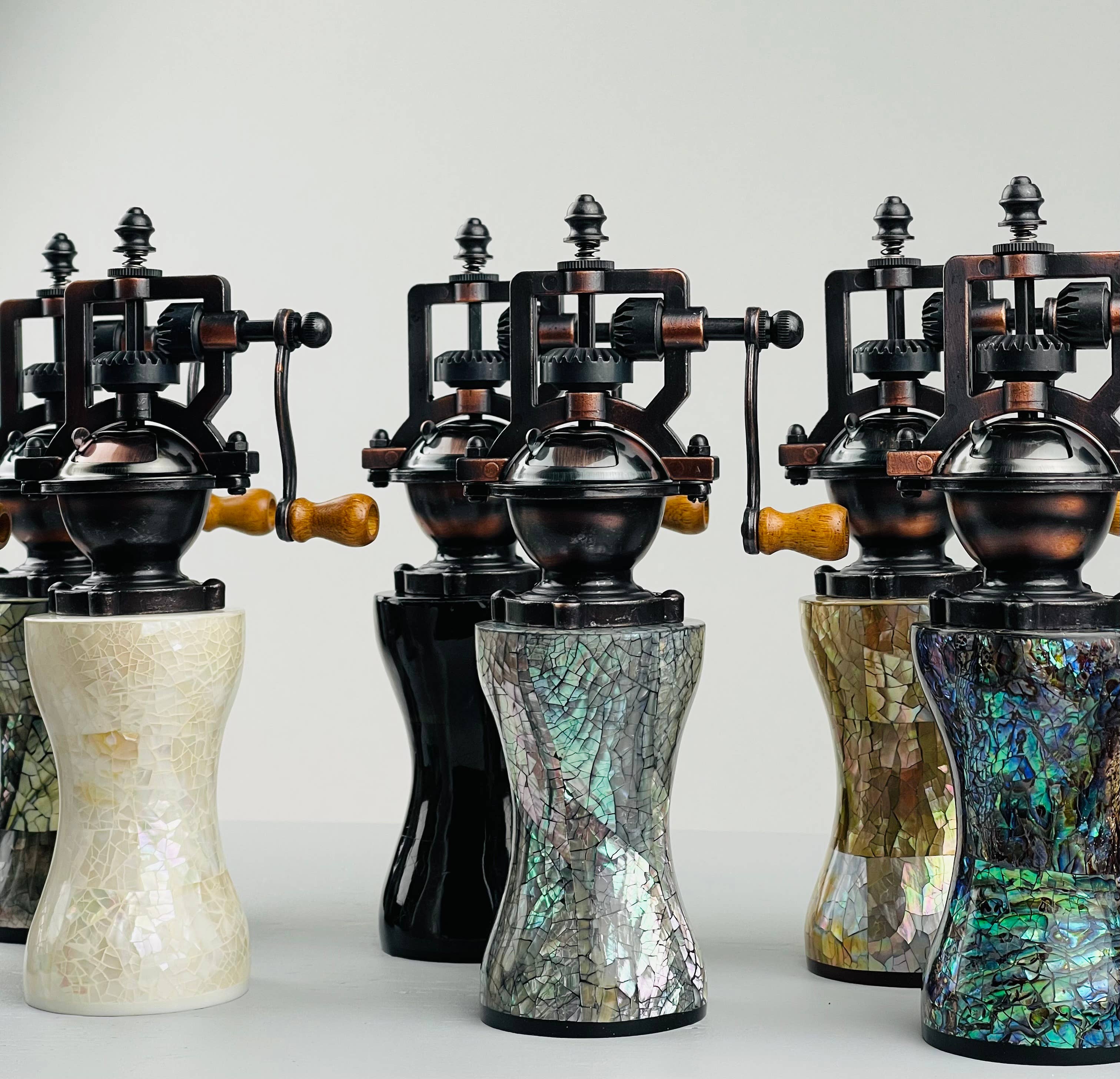 Baroy - Wholesale Pepper Mill - Salt Pepper Mill Grinders Shakers - Seashell Lamination13