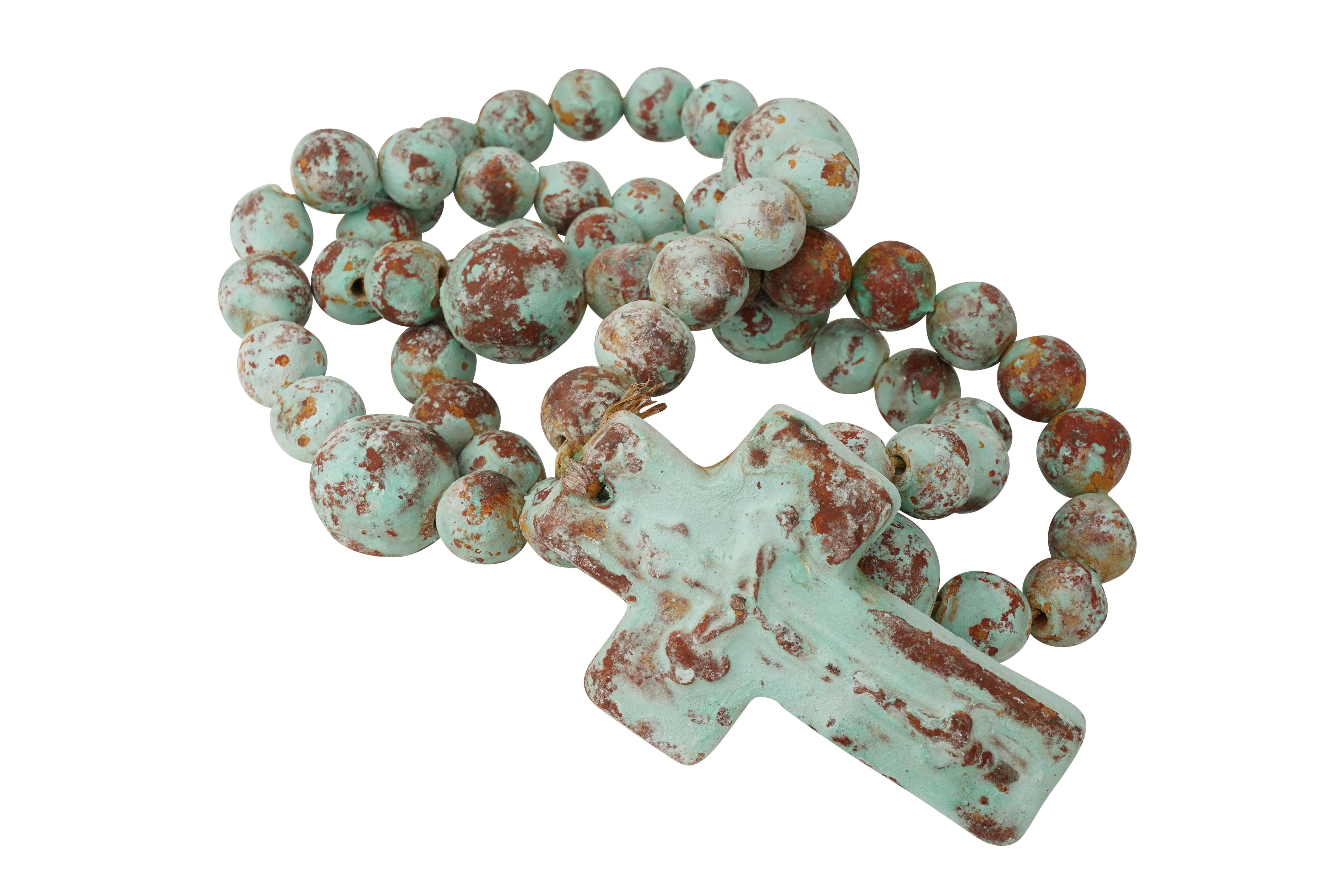 My Amigos Imports - Wholesale Prayer Beads Necklace - Hope Clay Rosary-Beads-Gorgeous-6 Sizes-Handmade-Turquoise23